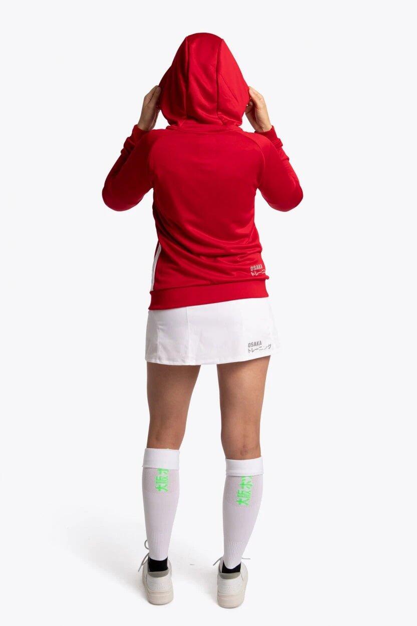 Felpa con cappuccio e zip da allenamento Osaka Women | Rossa 3/6