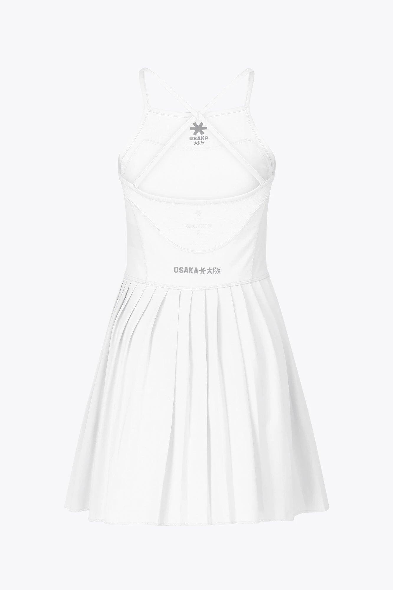 Vestido técnico plisado para mujer Osaka | Blanco 4/6