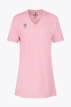Osaka Damen Tech-Kleid mit V-Ausschnitt | Fondant-Rosa