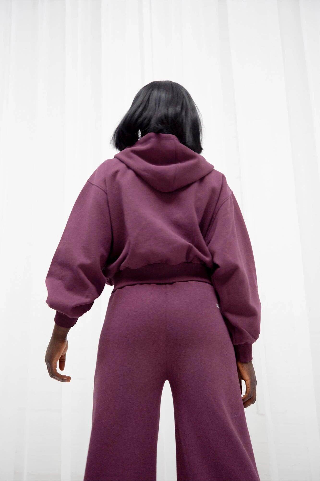 Osaka Dames Cropped Full Zip Hoodie | Kersenlak 5/6