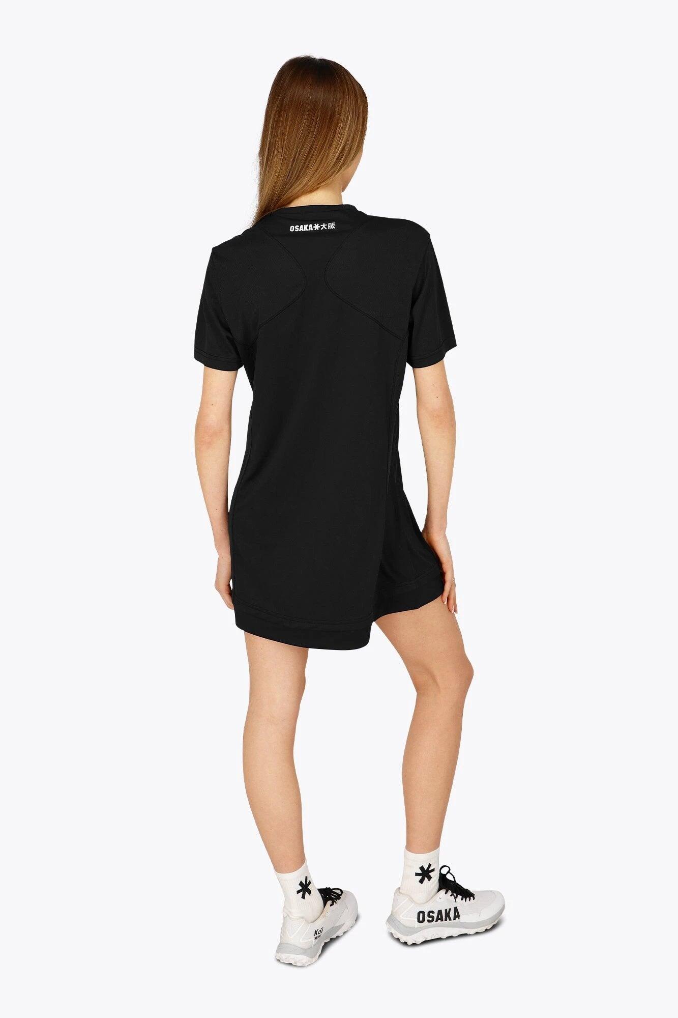 Robe technique à col en V Osaka pour femmes | Noir 6/6