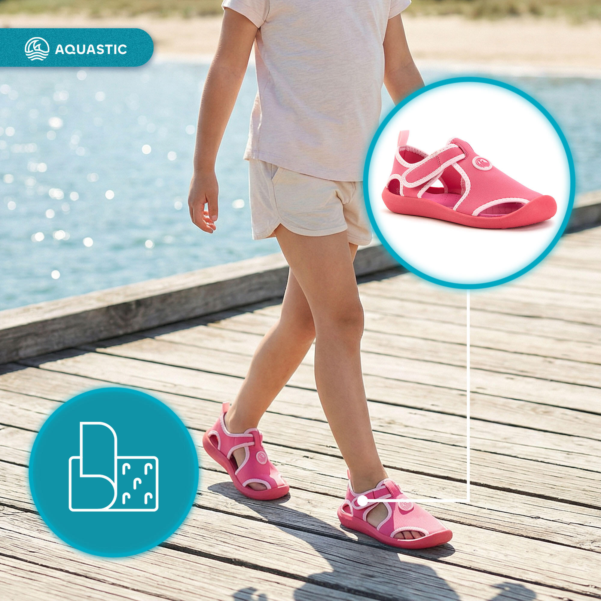 AQUASTIC Sandales enfant Noni 5/7