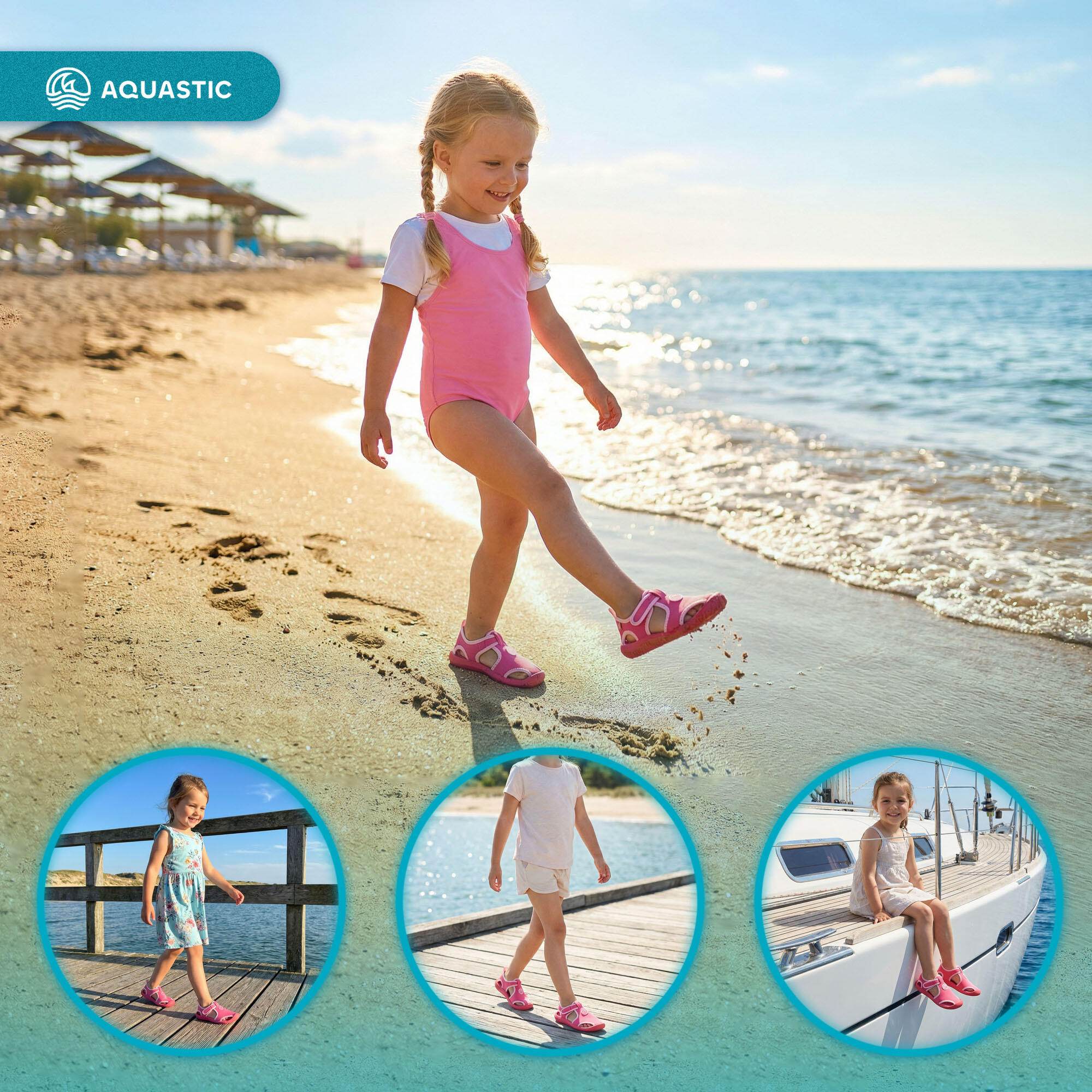 AQUASTIC Sandales enfant Noni 4/7