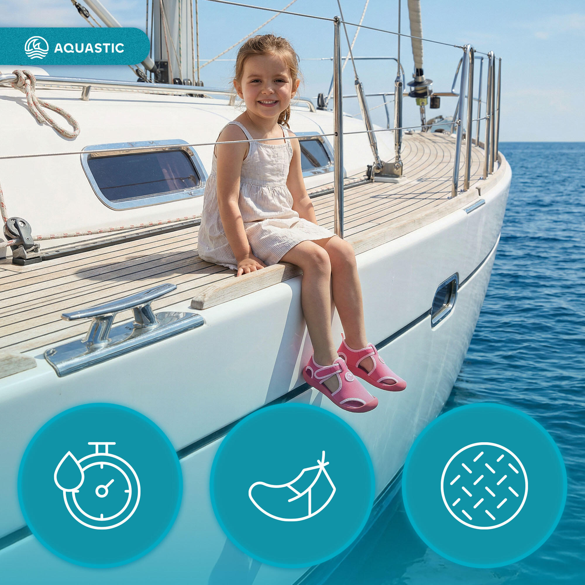 AQUASTIC Sandales enfant Noni 6/7