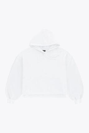 Sweat à capuche court pour femmes Osaka | Blanc