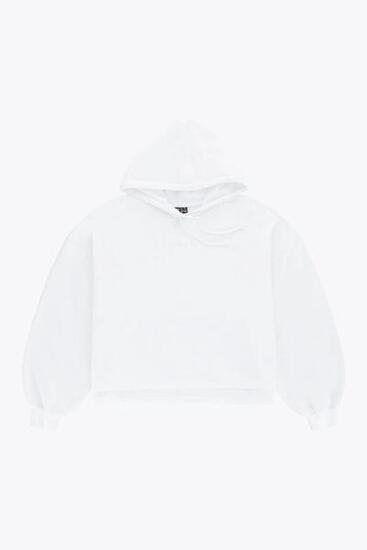 Sweat à capuche court pour femmes Osaka | Blanc