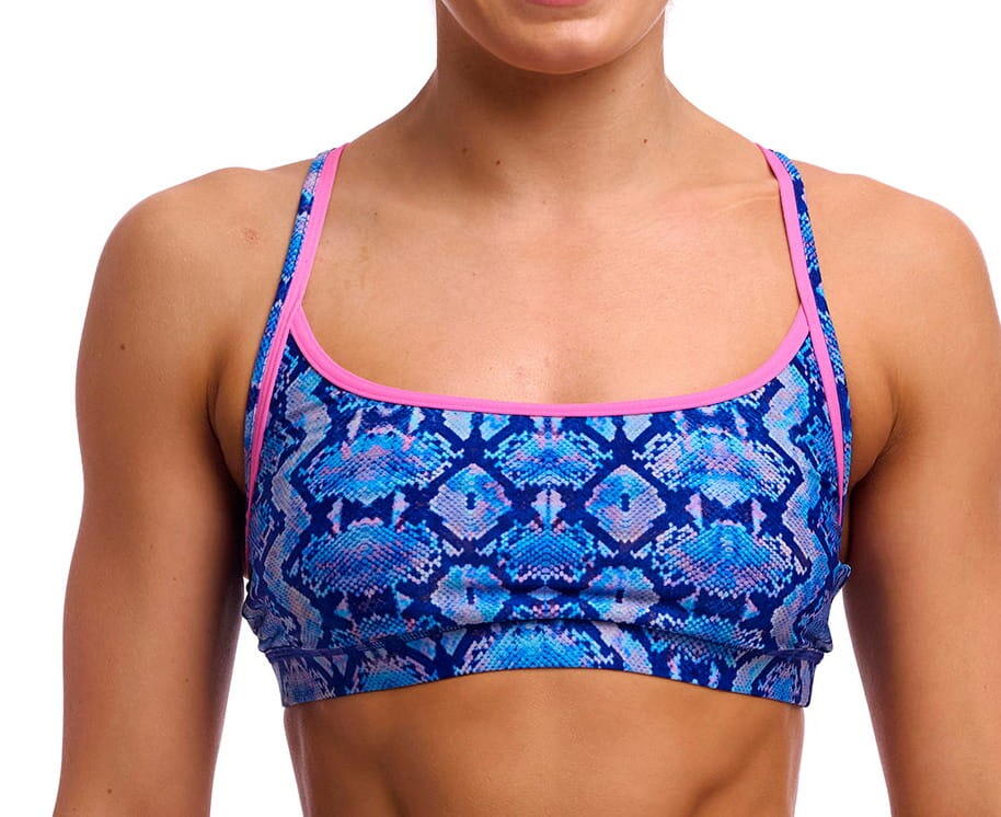 Strój dwuczęściowy Funkita Sports Top Blue Viper - góra od bikini