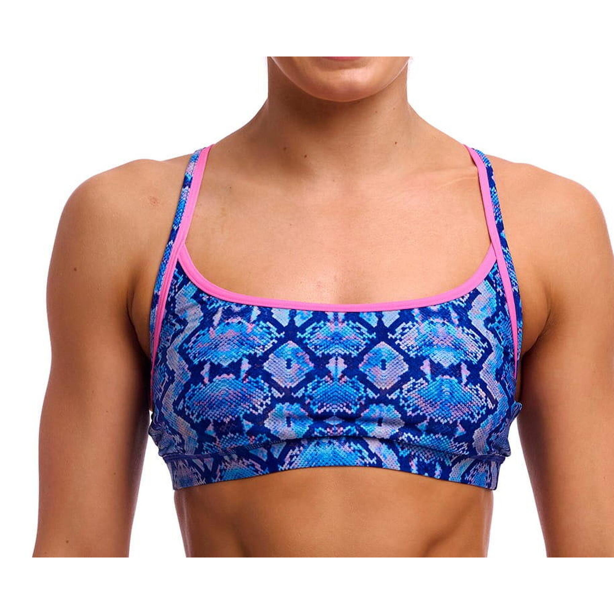 Strój dwuczęściowy Funkita Sports Top Blue Viper - góra od bikini