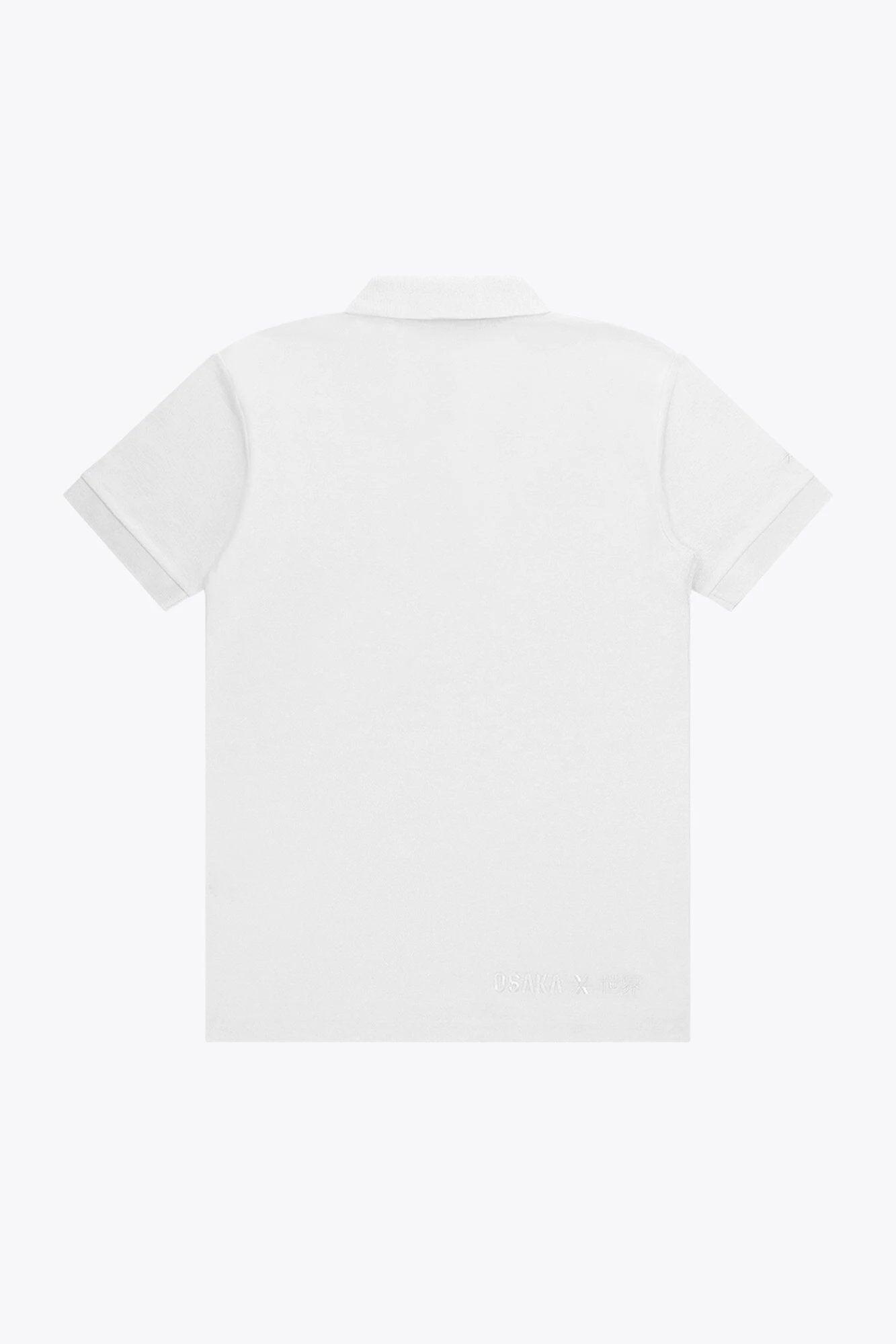 Osaka Polo unisexe basique | Blanc 3/4
