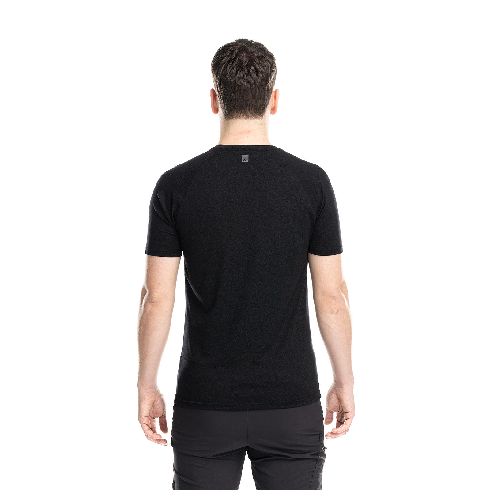 Nilo Merino Baselayer Shirt Herren kurzarm Wandern - coalblack 5/7
