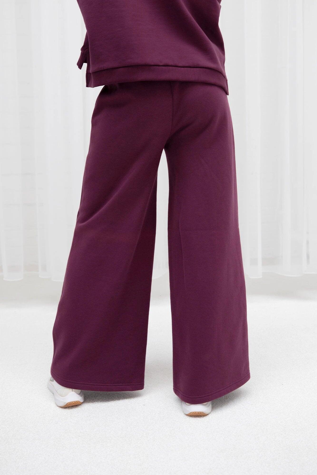 Pantalon de survêtement Osaka pour femme, coupe large | Laque cerise 5/6