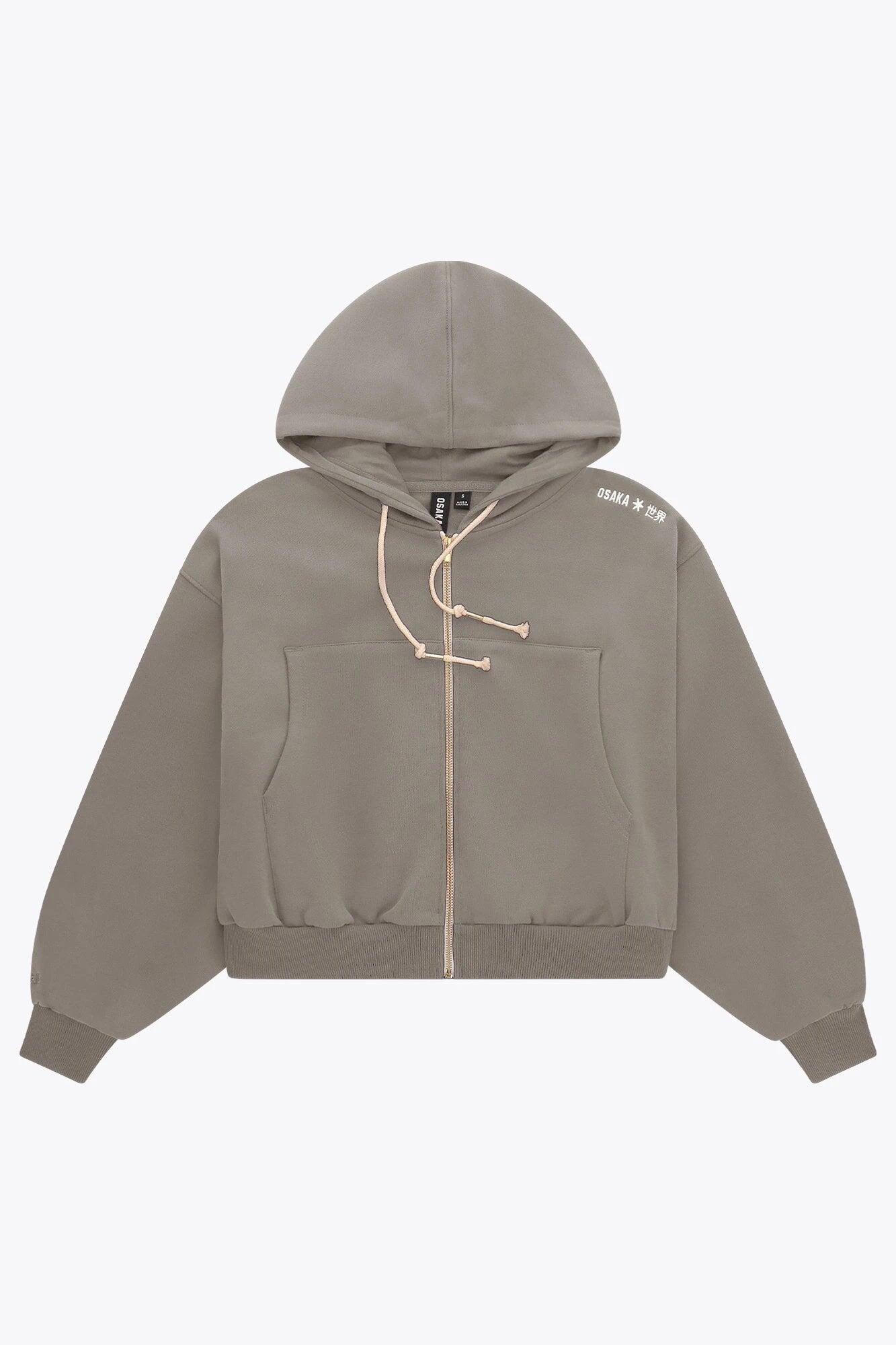 Sweat à capuche court zippé Osaka pour femme | Cloudburst 1/6