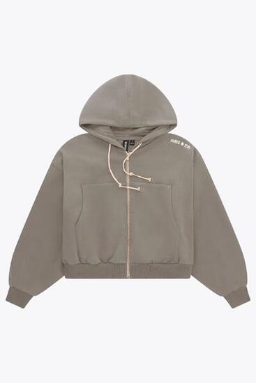 Osaka Damen Kurzer Full Zip Hoodie | Cloudburst