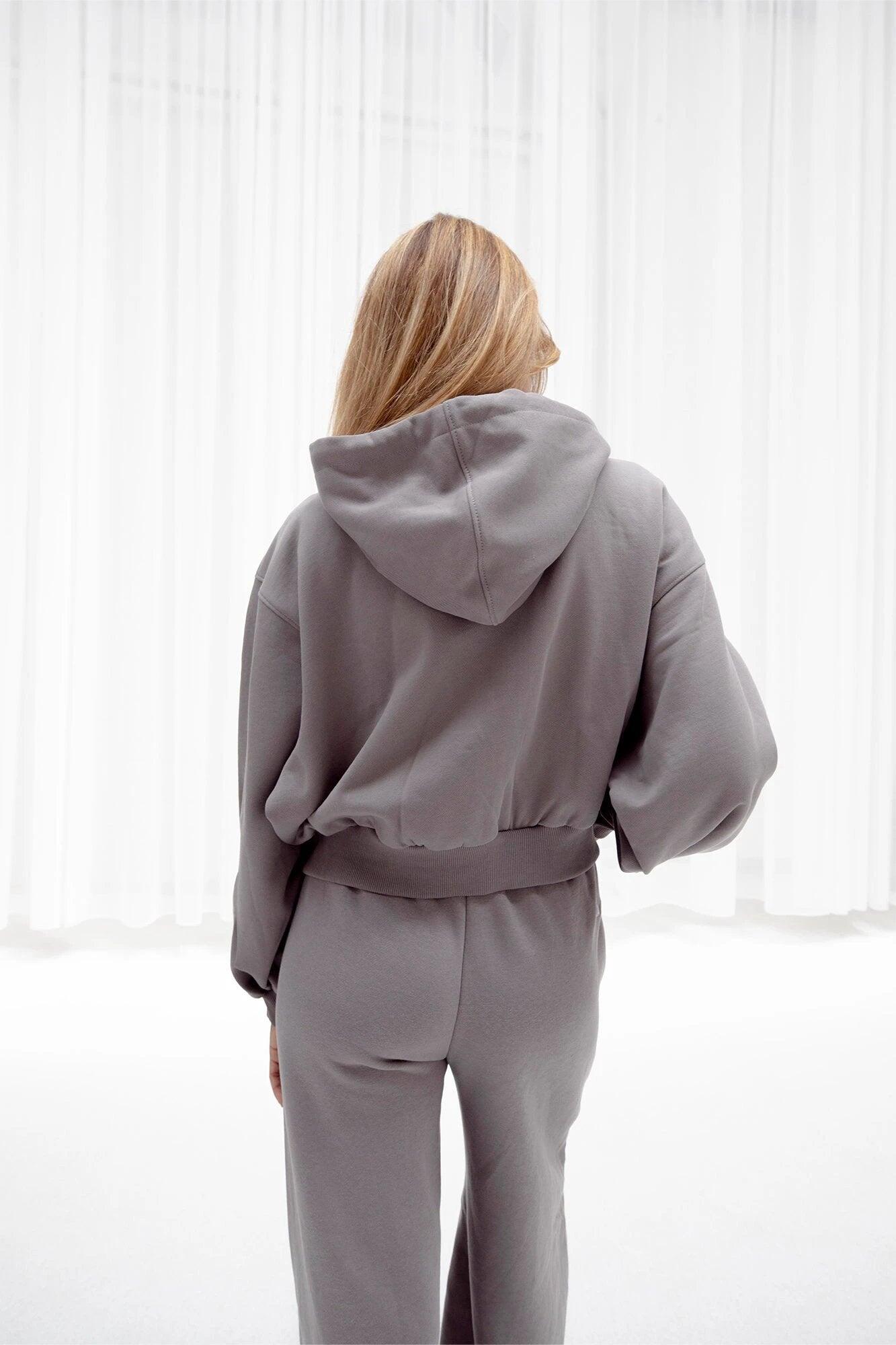 Sweat à capuche court zippé Osaka pour femme | Cloudburst 5/6