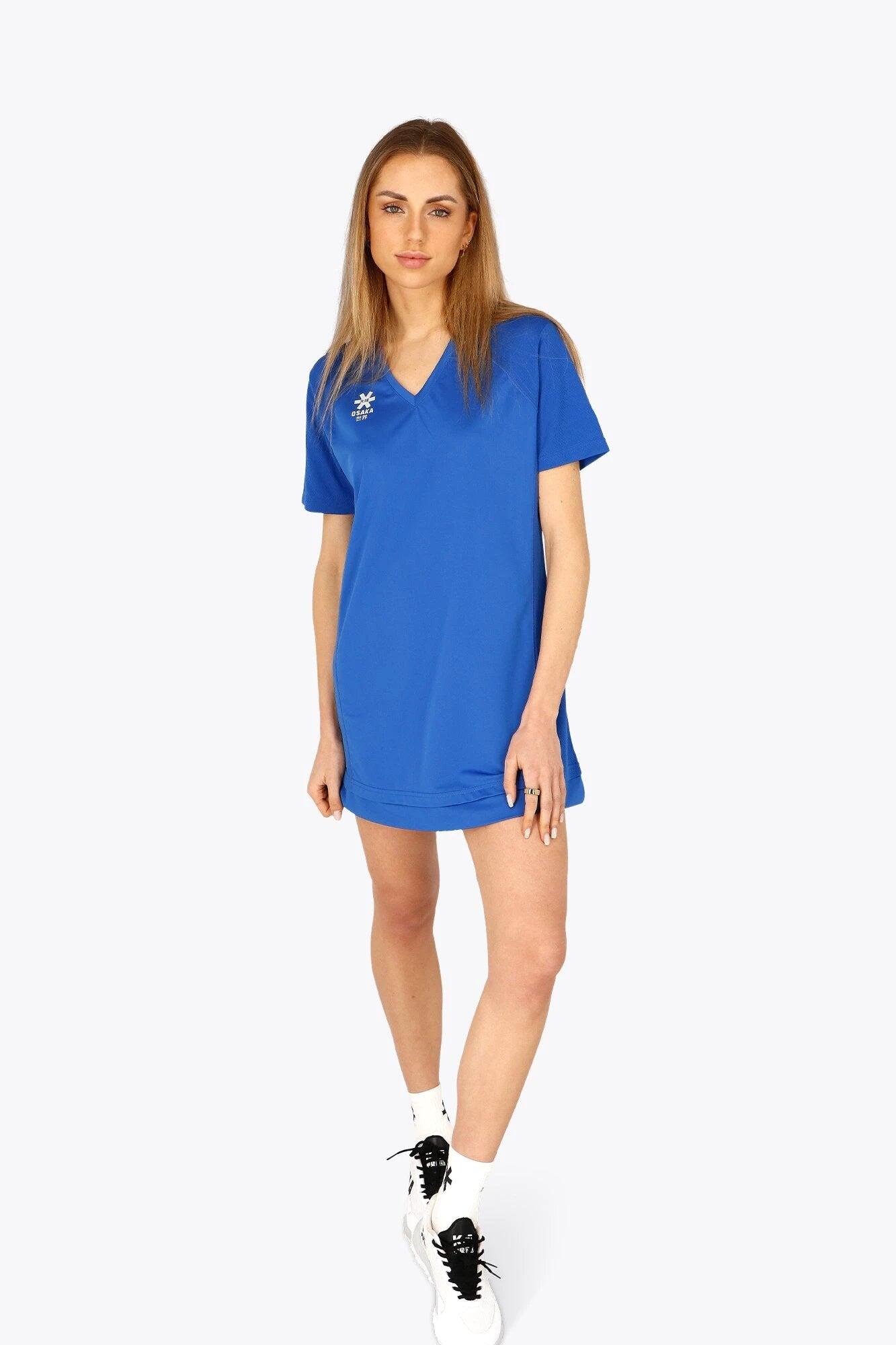Vestido técnico con cuello en V para mujer Osaka | princesa azul 5/6