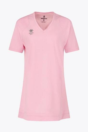 Osaka Damen Tech-Kleid mit V-Ausschnitt | Fondant-Rosa