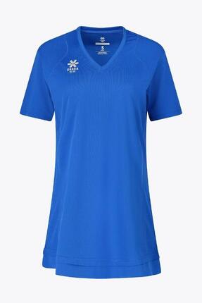Osaka Damen Tech-Kleid mit V-Ausschnitt | Prinzessin Blau