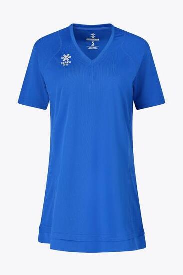 Osaka Damen Tech-Kleid mit V-Ausschnitt | Prinzessin Blau