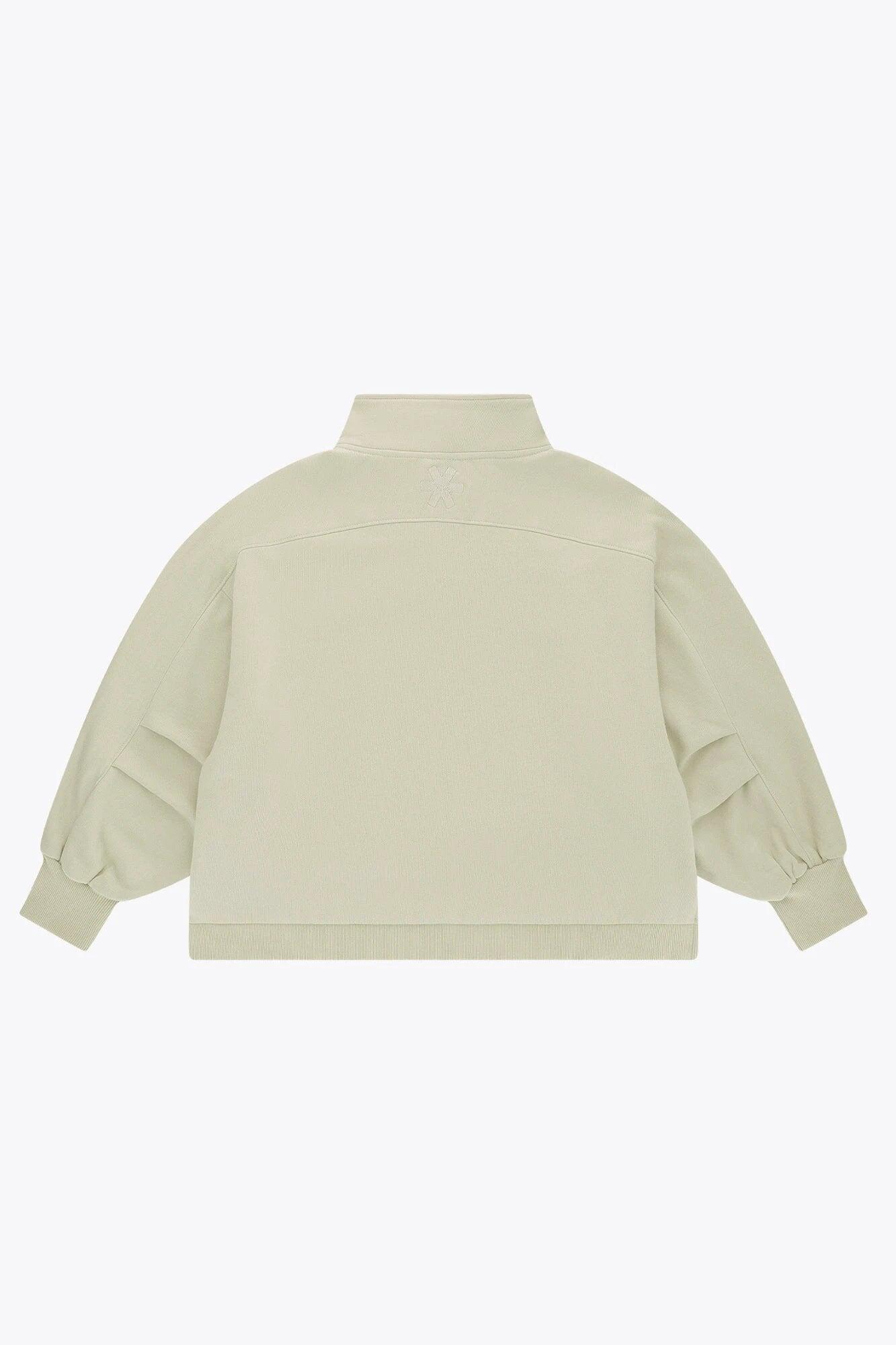 Pull court demi-zippé Osaka pour femme | Gris chaud 3/6
