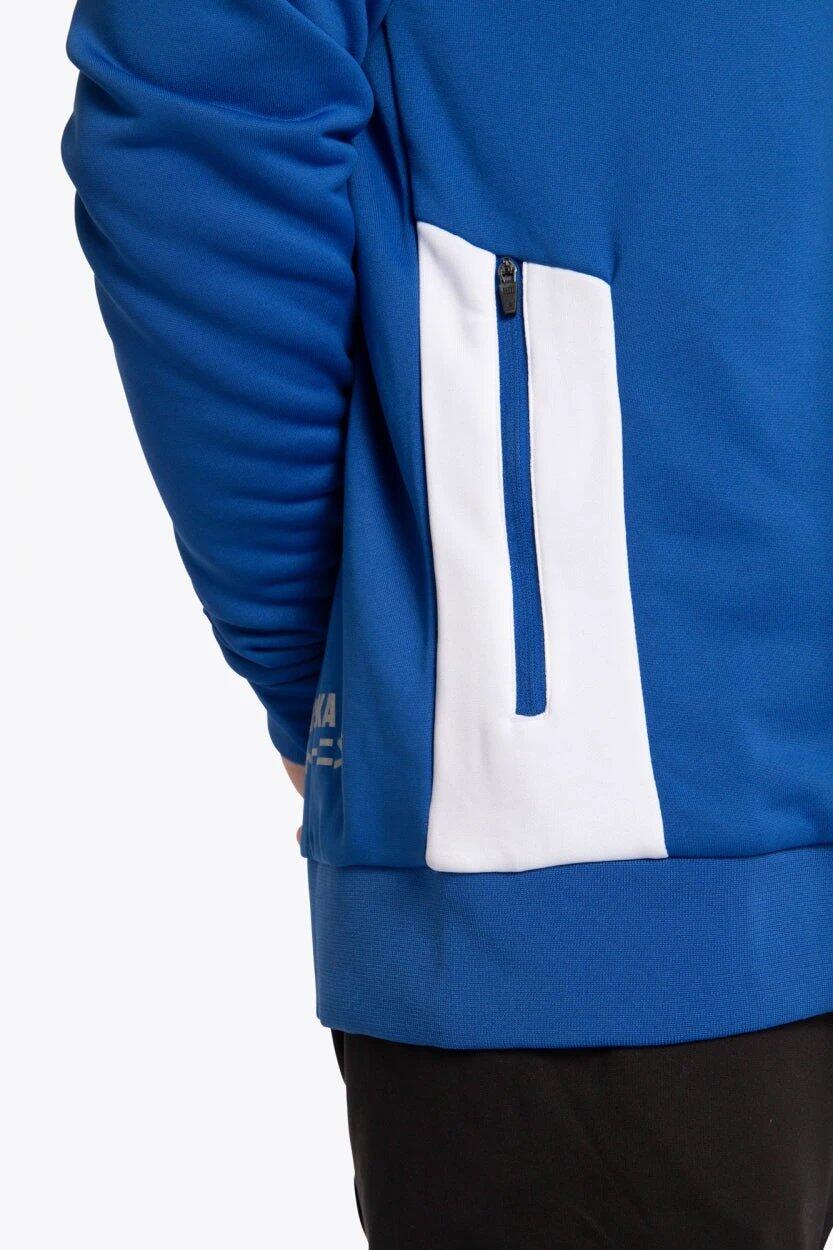 Sweat à capuche zippé d'entraînement Osaka pour hommes | Bleu roi 6/6