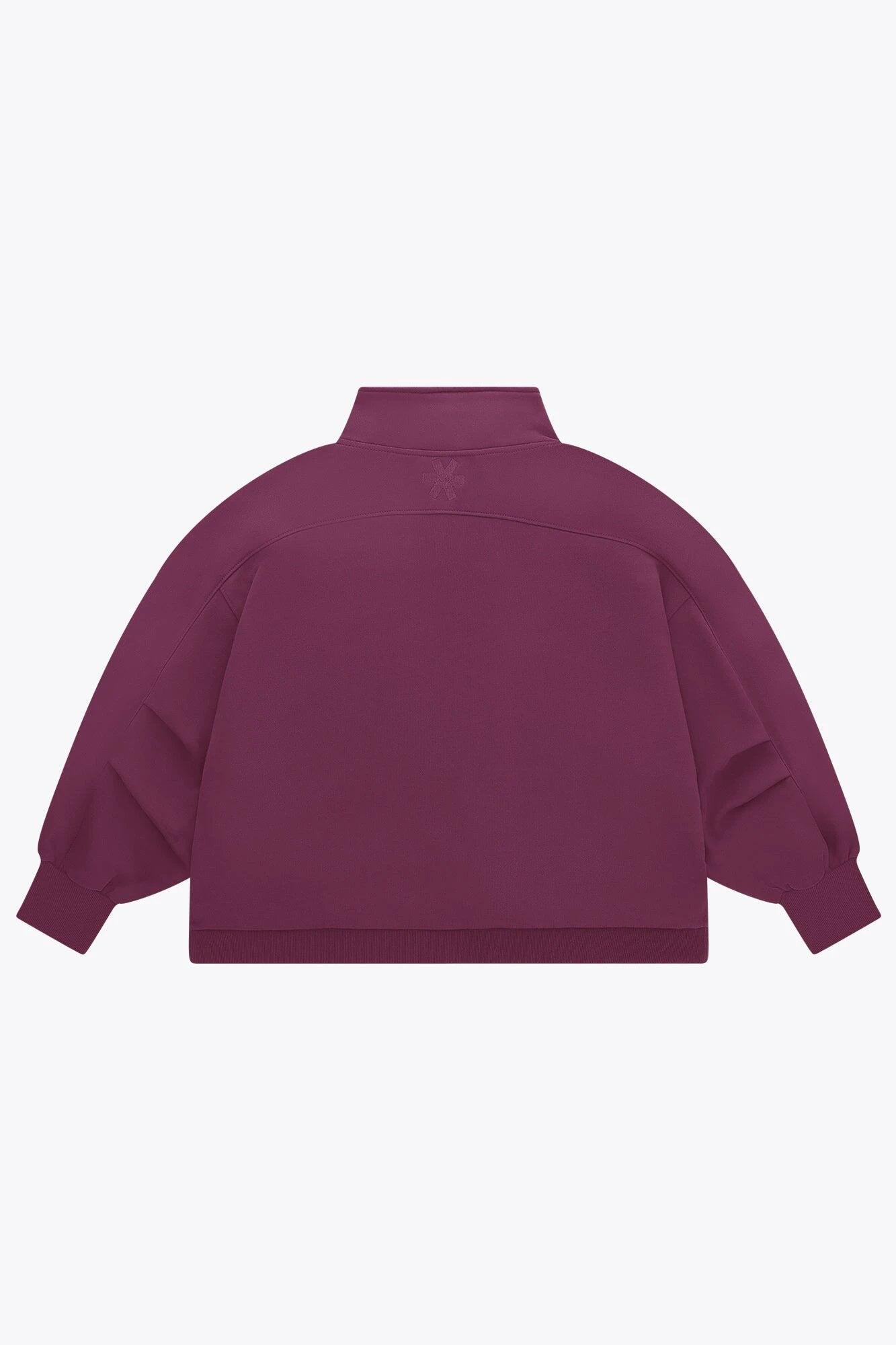 Pull court demi-zippé Osaka pour femme | Laque cerise 4/6
