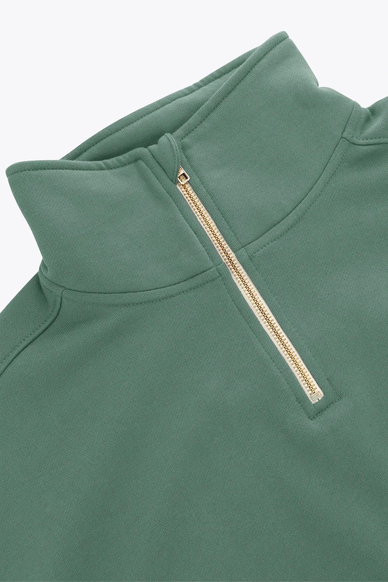 Osaka Dames Cropped Half Zip Trui | Bayou Groen 4/6