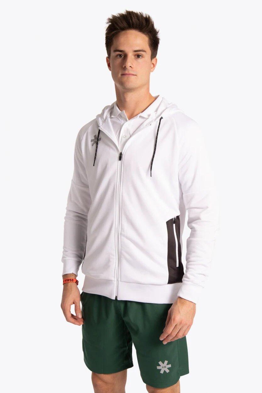 Sweat à capuche zippé d'entraînement Osaka pour hommes | Blanc 1/6