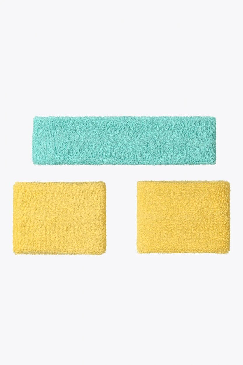 Set di fasce per il sudore Osaka | Limone tenero a cascata 3/3