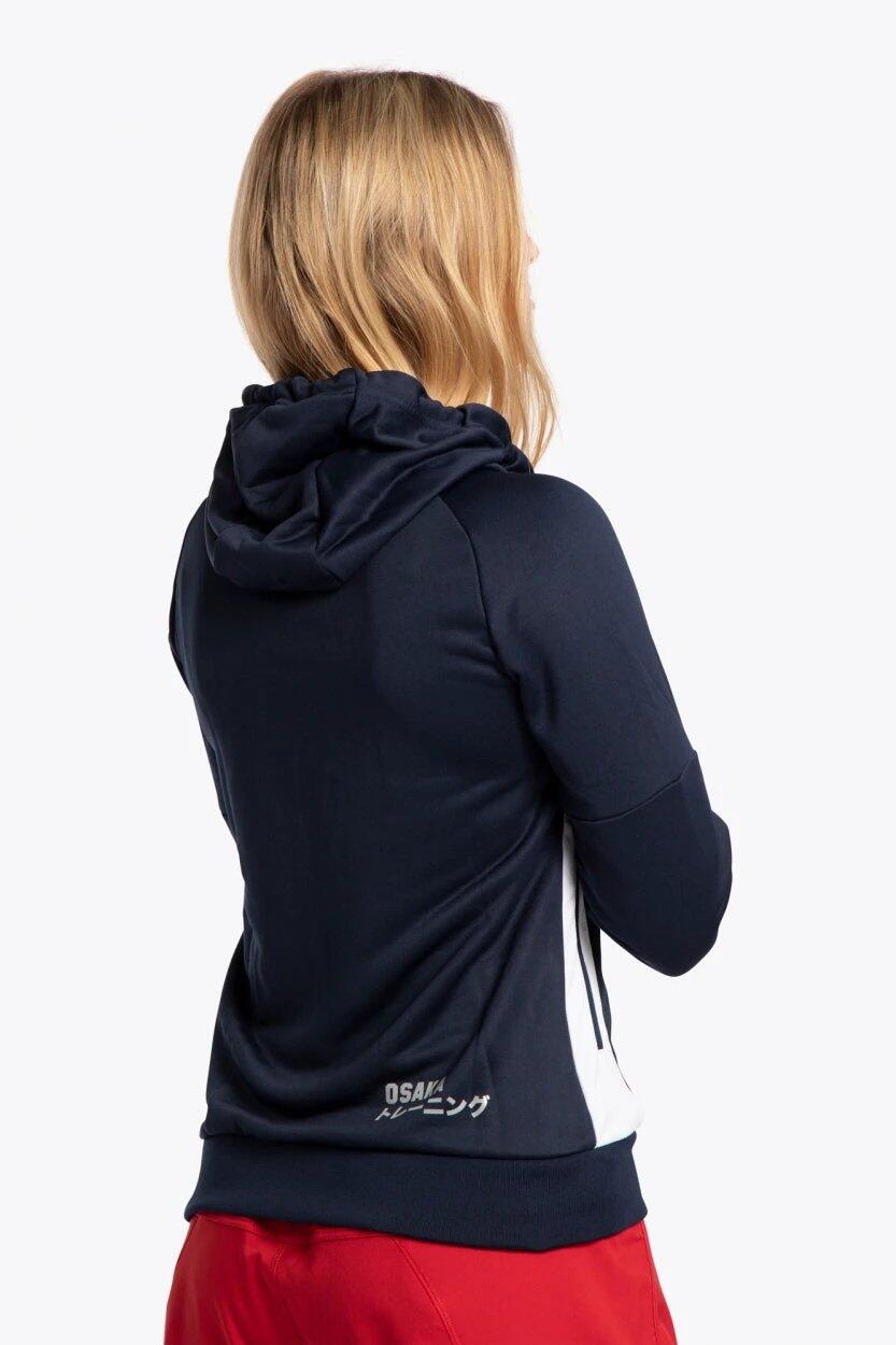Sudadera con capucha y cremallera de entrenamiento Osaka para mujer | Marina de 3/6