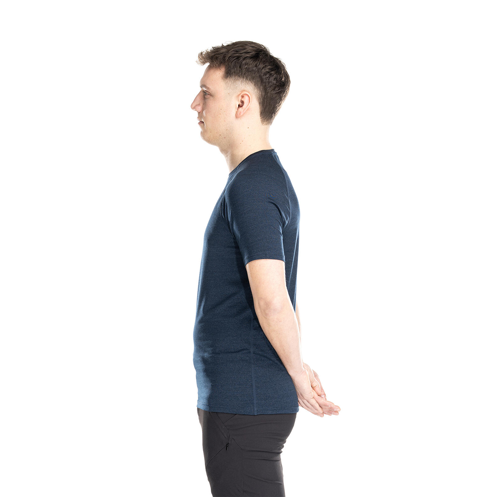 Nilo Merino Baselayer Shirt Herren kurzarm Wandern - deepblue 3/7