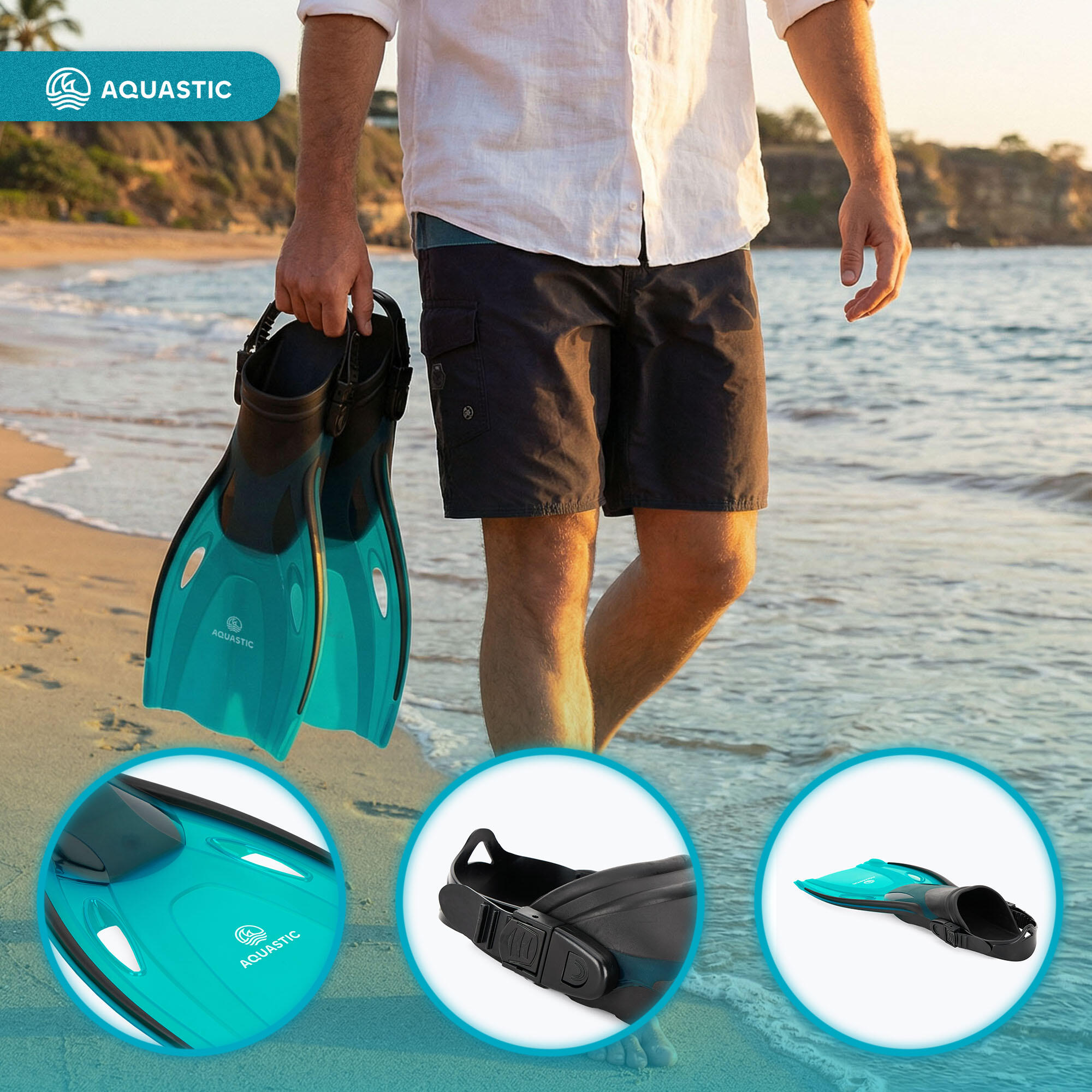 Pinne per snorkeling AQUASTIC Jetty 3/7