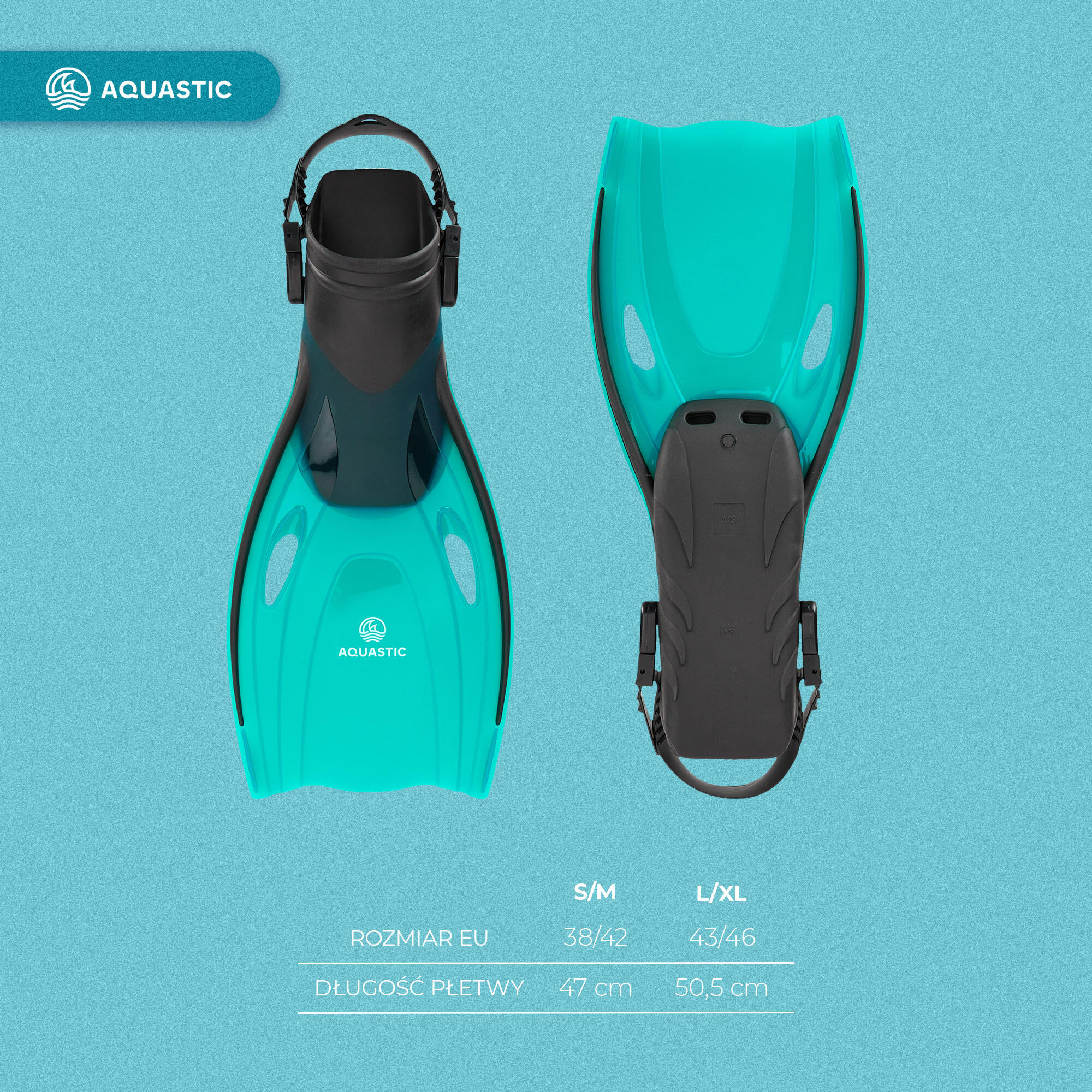 Pinne per snorkeling AQUASTIC Jetty 2/7