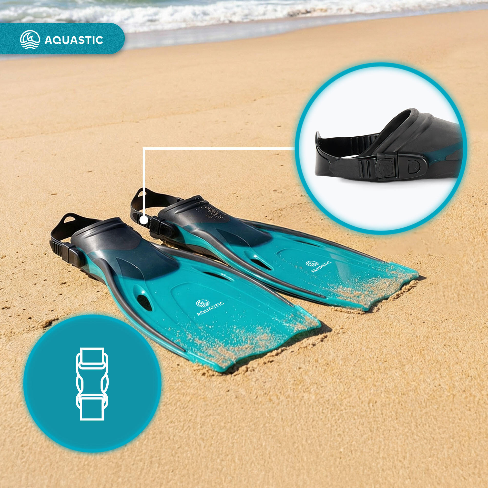 Pinne per snorkeling AQUASTIC Jetty 5/7