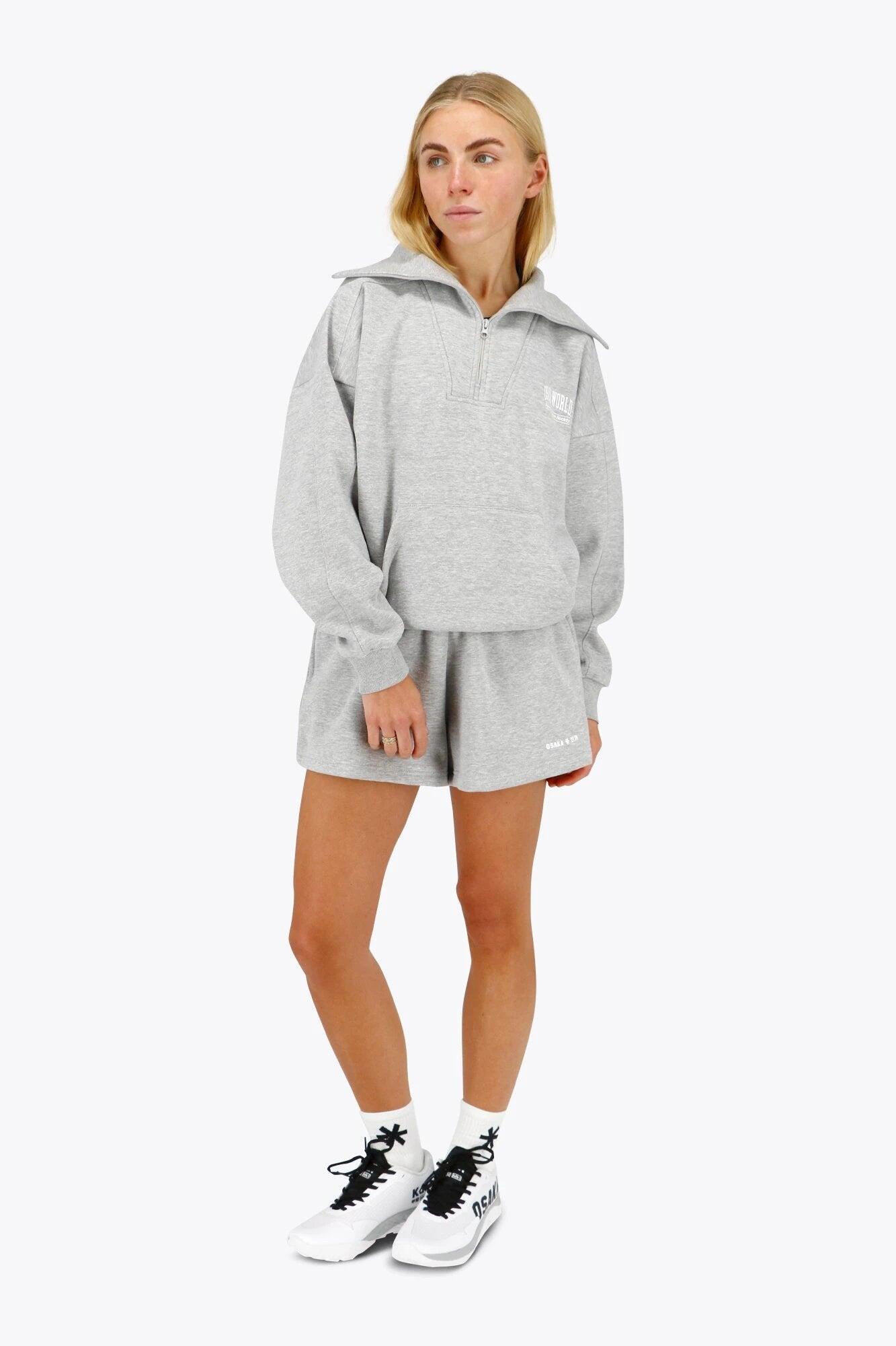 Pull demi-zippé femme Osaka | Gris chiné 5/6