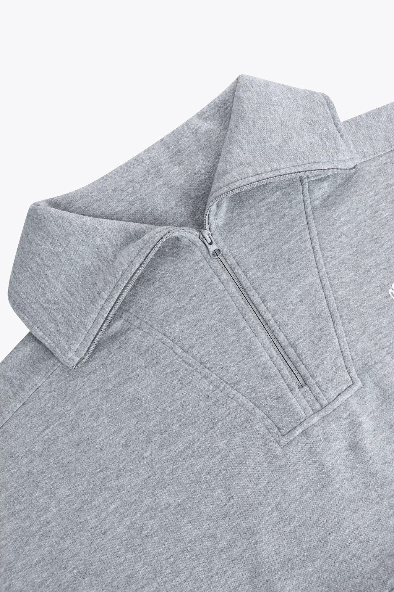 Pull demi-zippé femme Osaka | Gris chiné 6/6