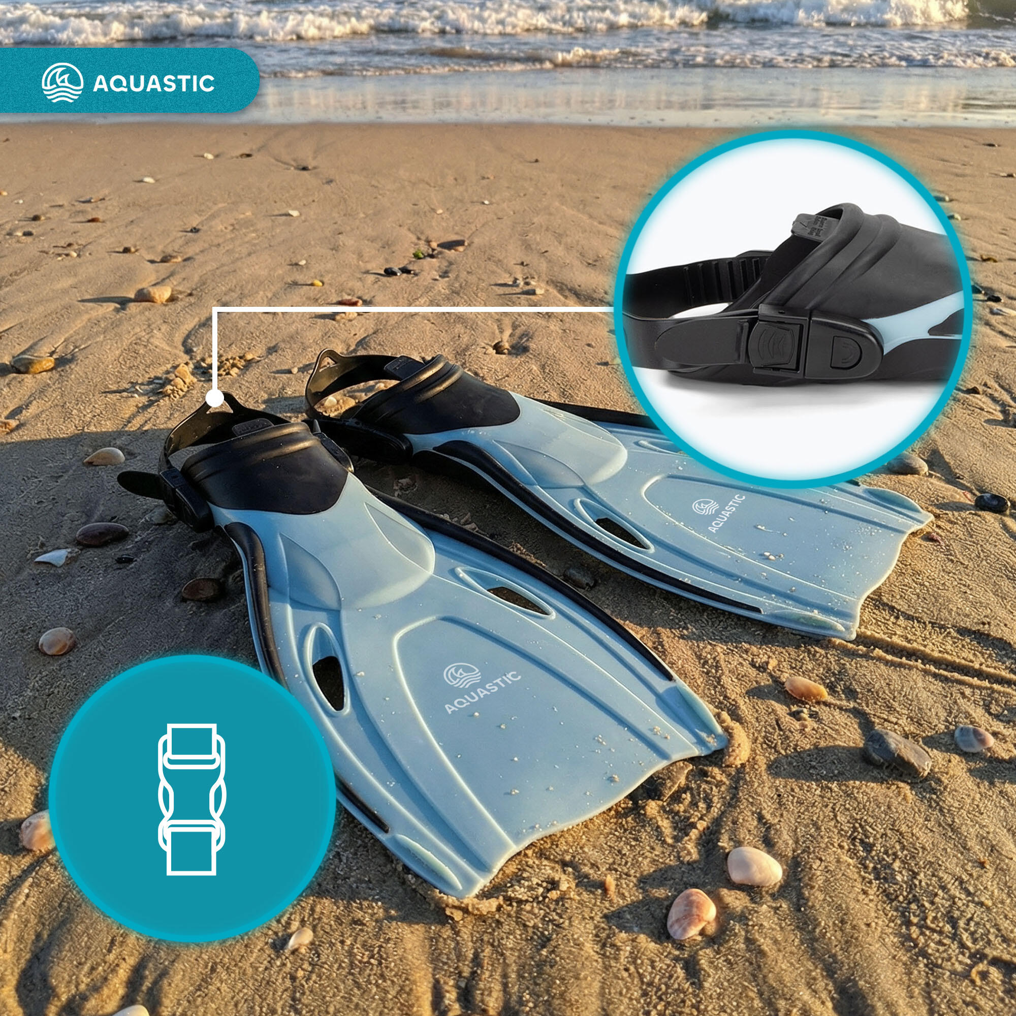 AQUASTIC Pinne per snorkeling Shoal 5/7