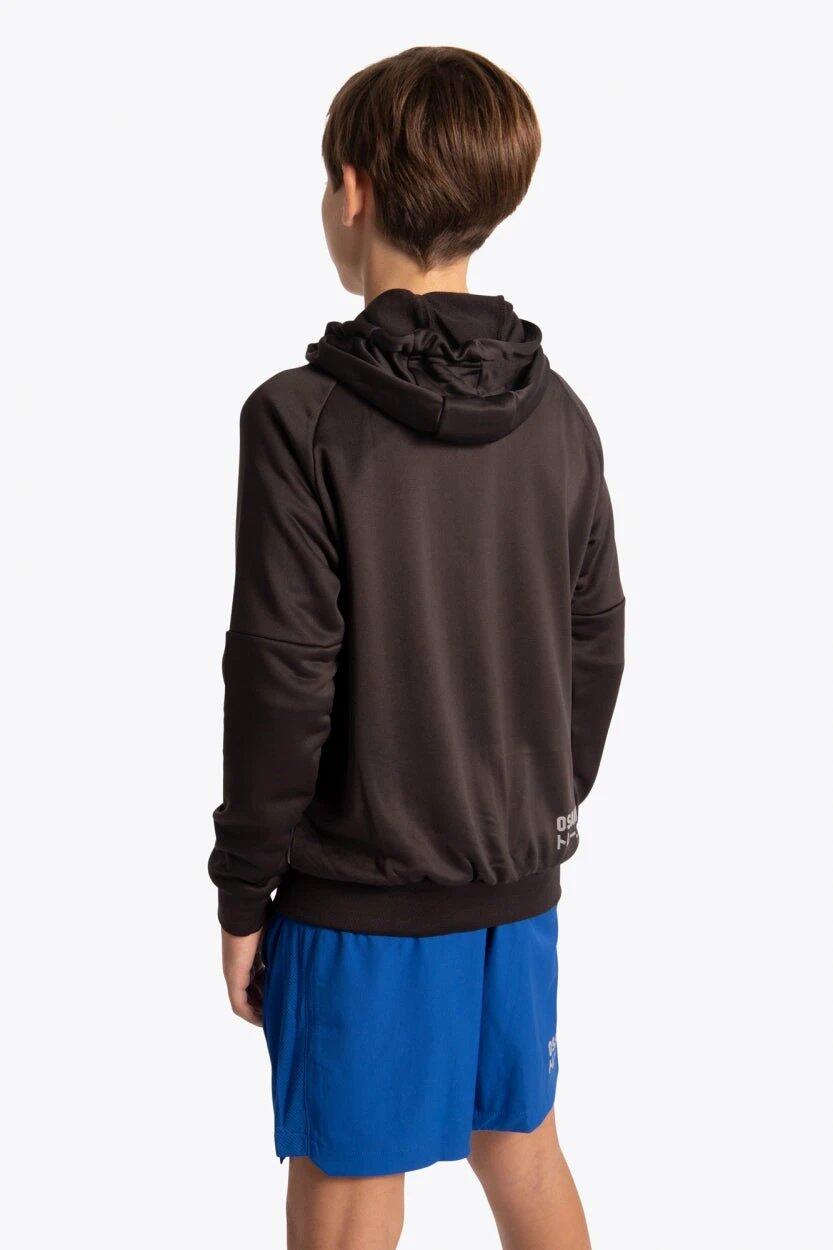 Sudadera con capucha y cremallera de entrenamiento Osaka para niños | Negro 3/6