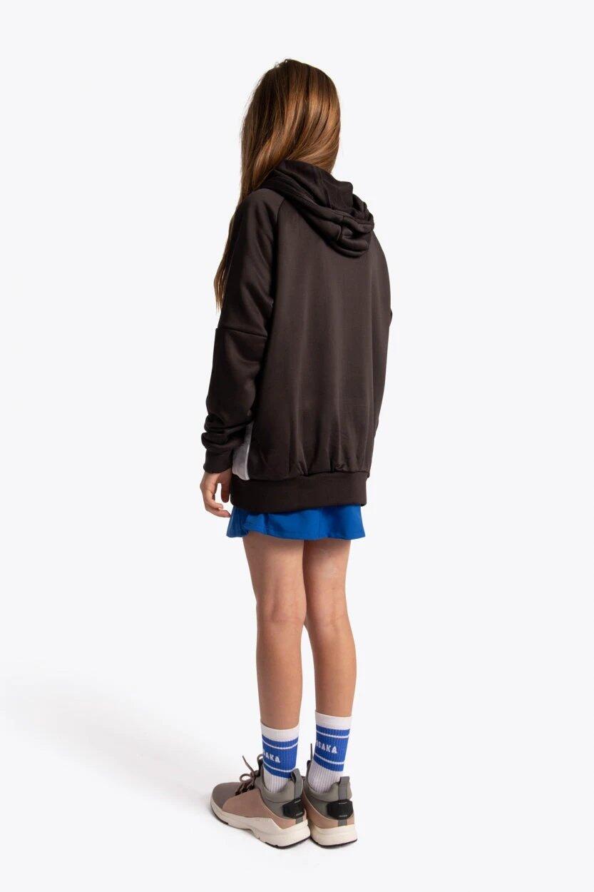 Sudadera con capucha y cremallera de entrenamiento Osaka para niños | Negro 6/6