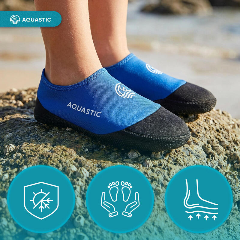 Șosete pentru piscină pentru copii AQUASTIC Seavie Anti-Alunecare