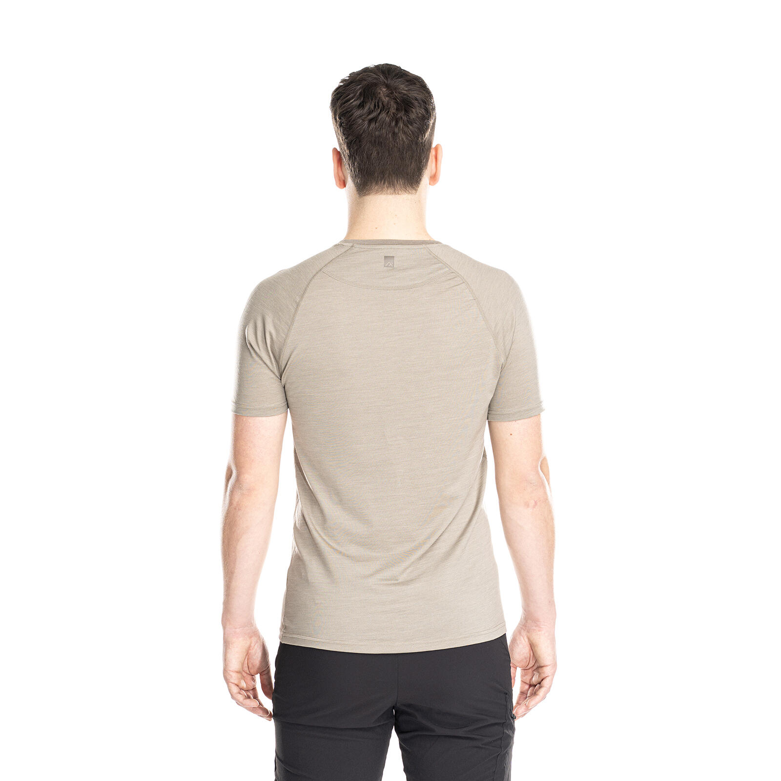 Nilo Merino Baselayer Shirt Herren kurzarm Wandern - darksand 5/7