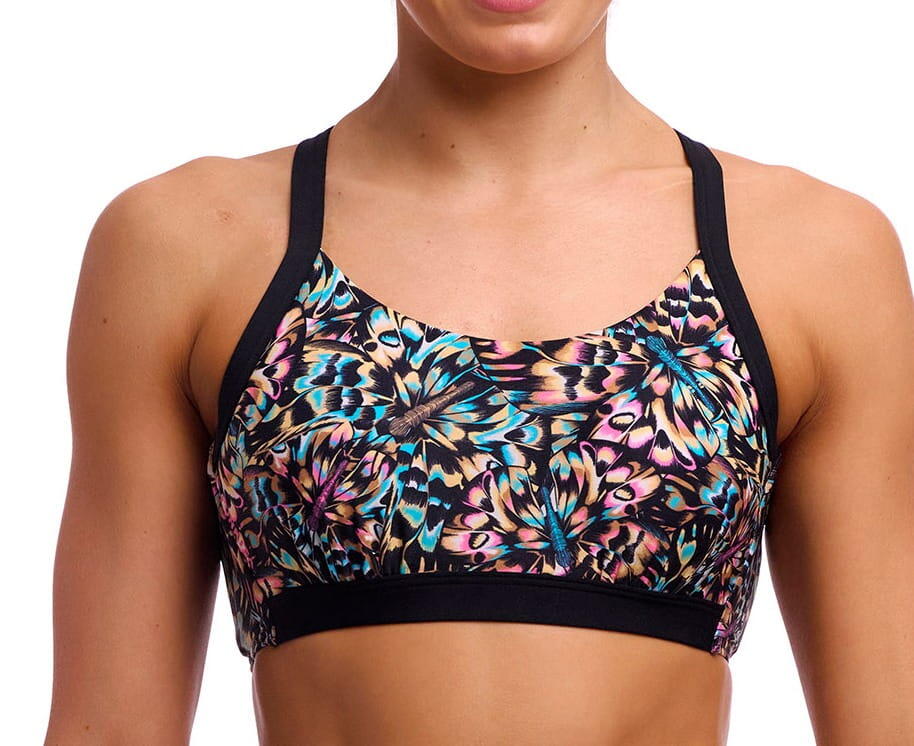 Bikini - top Funkita Hold Steady Crop Top Copper Cluster