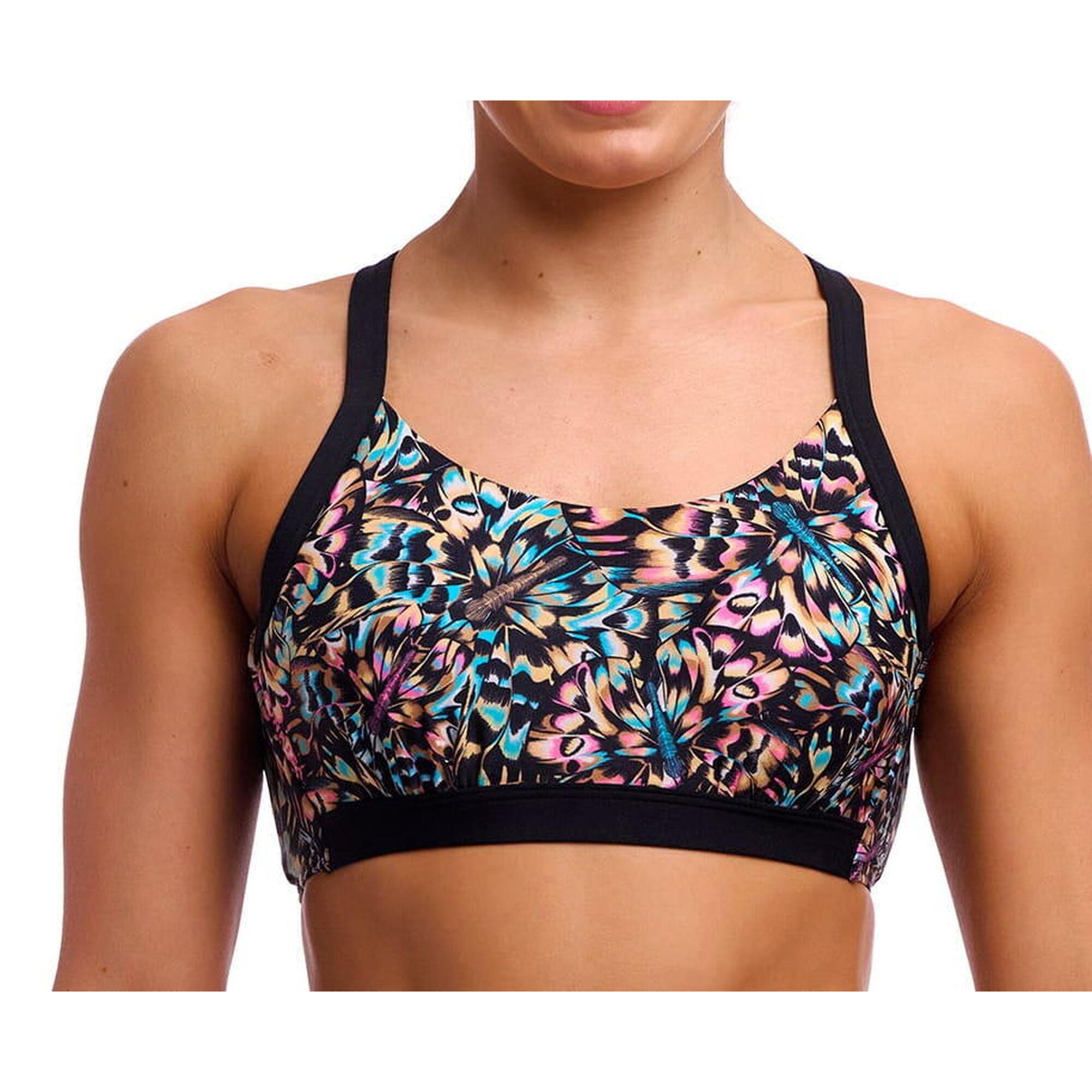 Bikini - top Funkita Hold Steady Crop Top Copper Cluster
