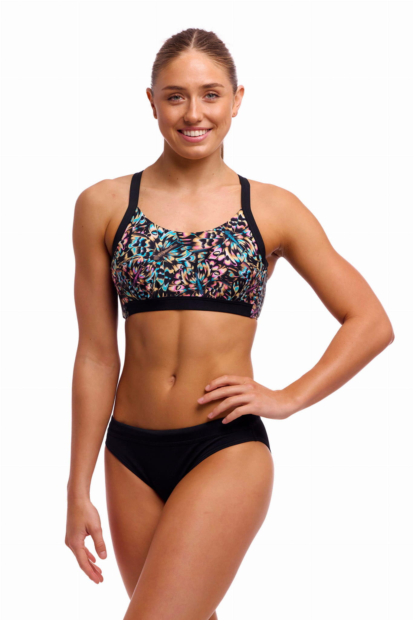 Bikini - top Funkita Hold Steady Crop Top Copper Cluster 7/7