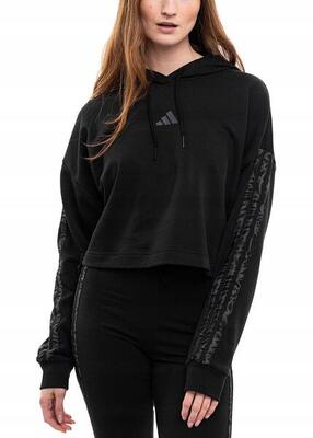 Adidas hoodie dames katoenmix zwart