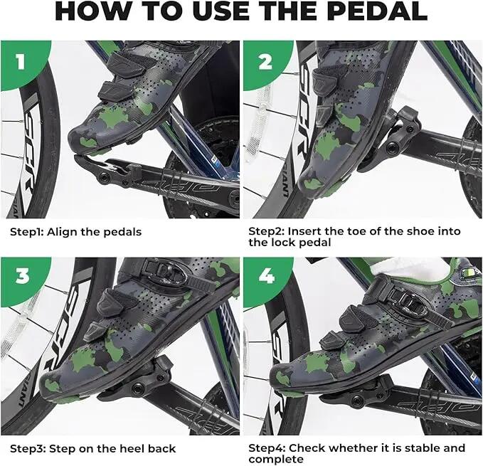 Pedale clipless ROCKBROS pentru șosea, compatibile Look KEO 5/7