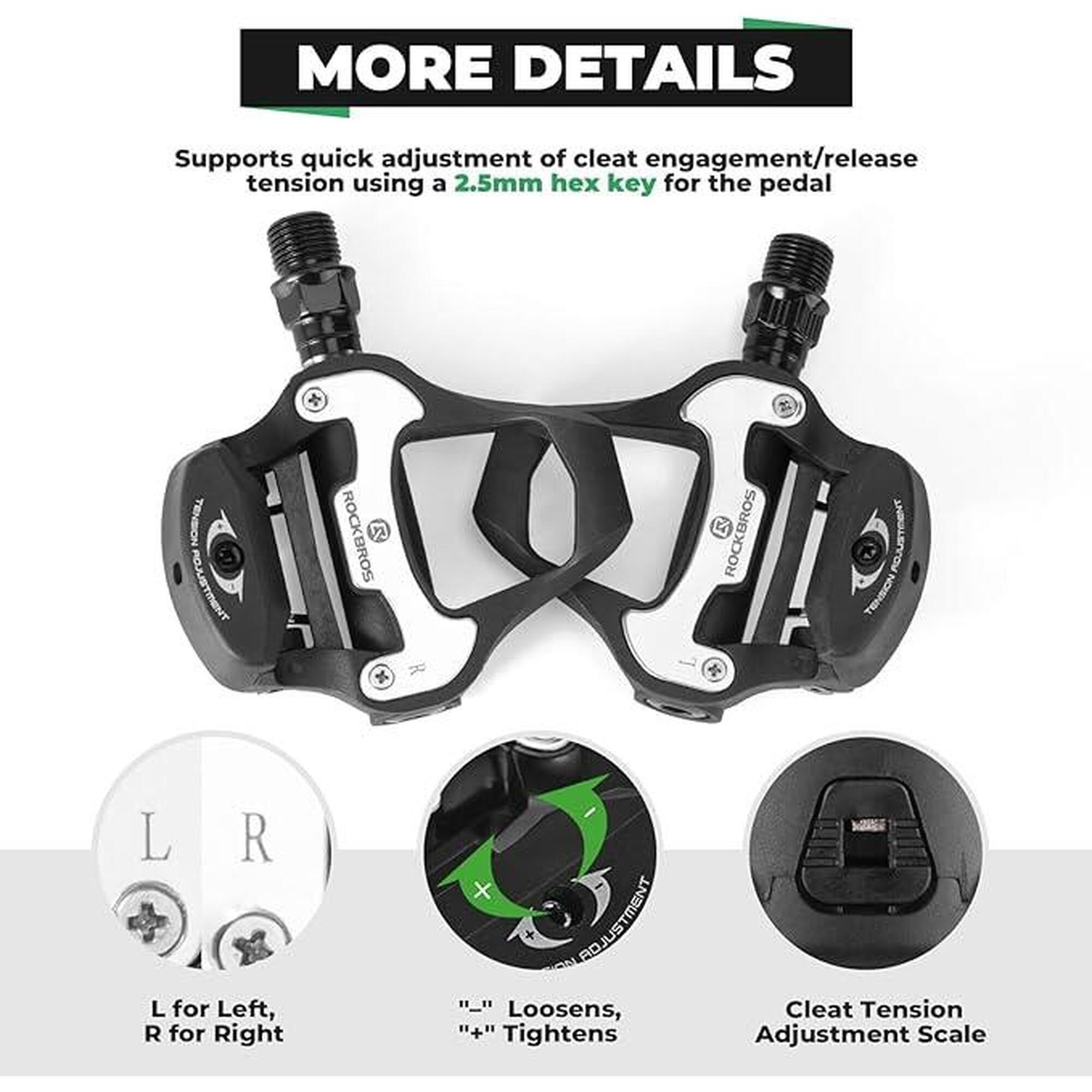 Pedale clipless ROCKBROS pentru șosea, compatibile Look KEO