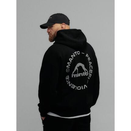 MANTO bluza z kapturem LABEL 25 OVERSIZE czarna