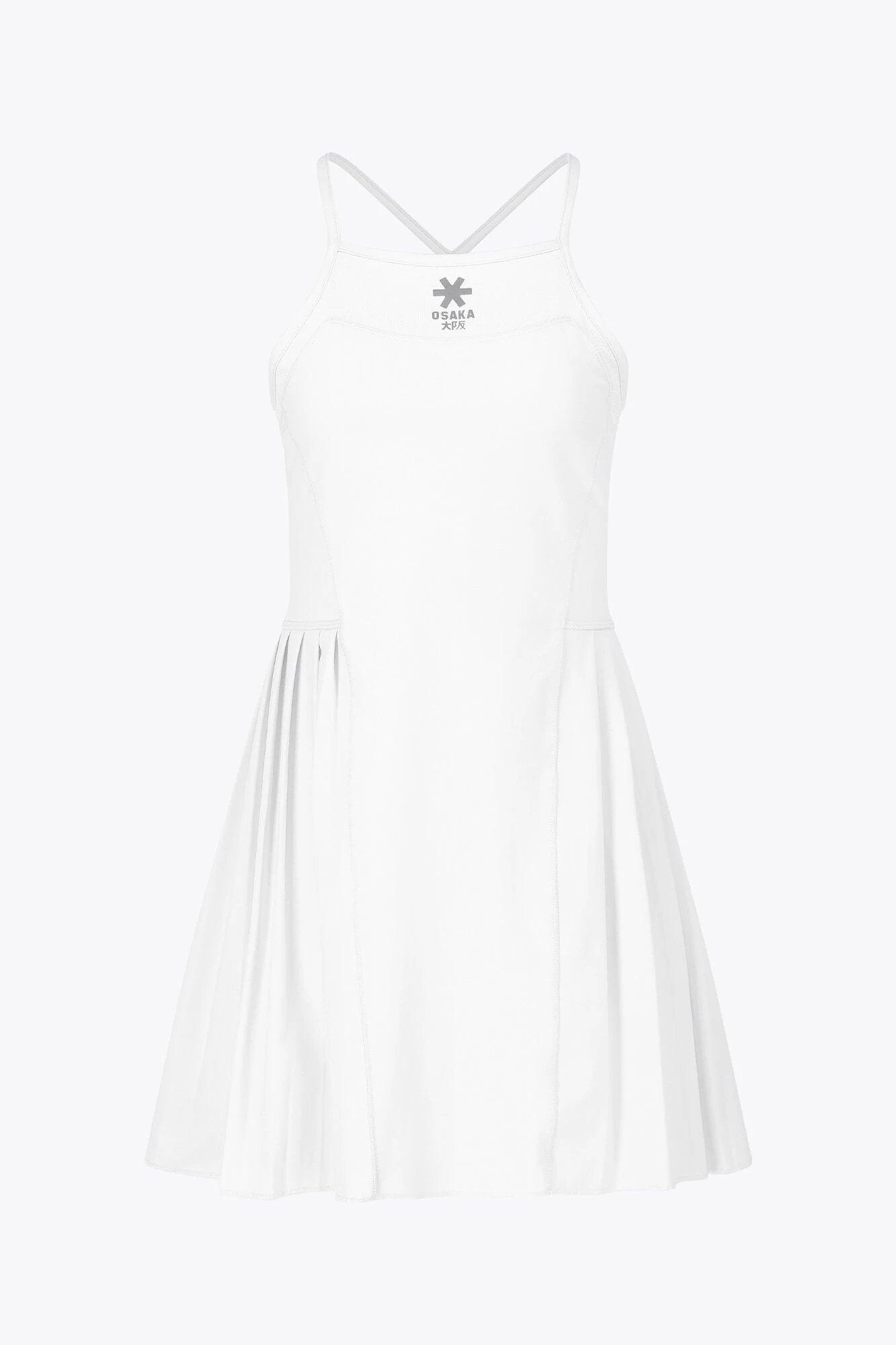 Vestido técnico plisado para mujer Osaka | Blanco 1/6