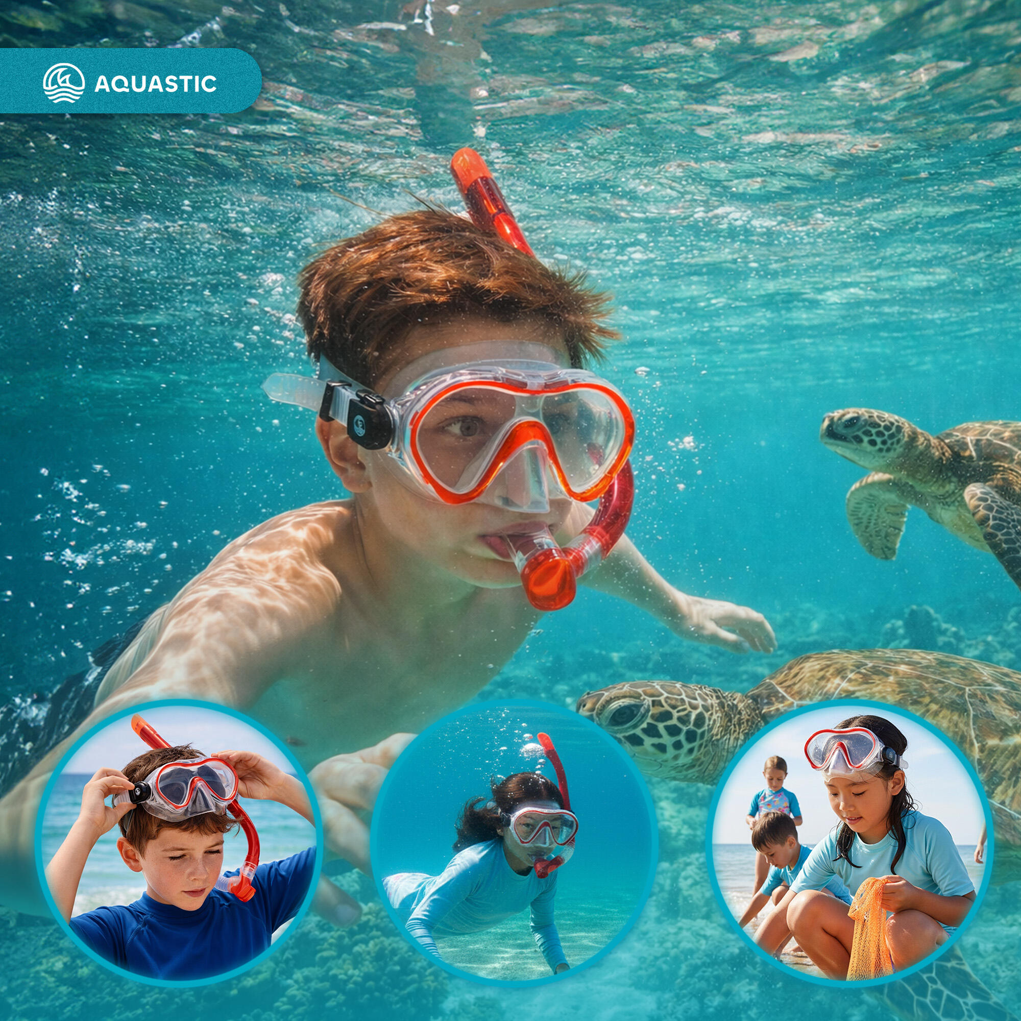 AQUASTIC Jetty-snorkelset 4/7