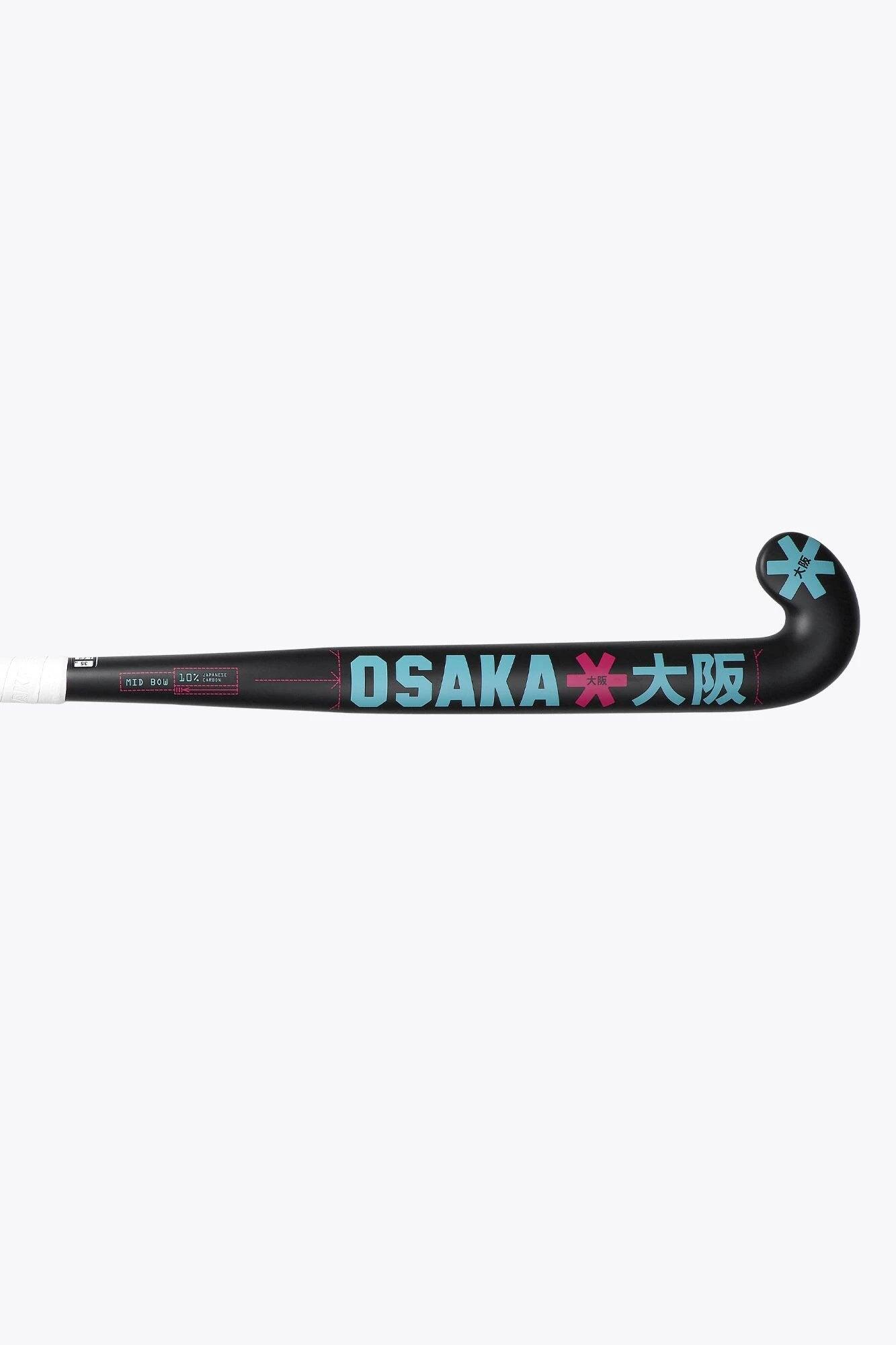 Mazza da hockey su prato Osaka Mid Bow 10 | Retro Blu-Lampone 5/6